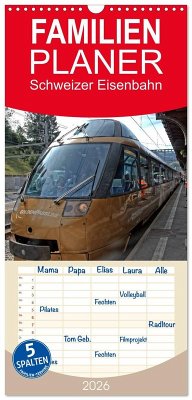 Familienplaner 2026 - Schweizer Eisenbahn mit 5 Spalten (Wandkalender, 21 x 45 cm) CALVENDO Familienplaner 2026 - Schweizer Eisenbahn mit 5 Spalten (Wandkalender, 21 x 45 cm) CALVENDO