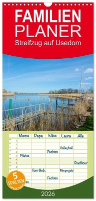 Familienplaner 2026 - Streifzug auf Usedom mit 5 Spalten (Wandkalender, 21 x 45 cm) CALVENDO