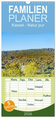 Cover Familienplaner 2026 - Kassel - Natur pur mit 5 Spalten (Wandkalender, 21 x 45 cm) CALVENDO