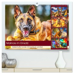 Malinois im Einsatz. Heldenhafte Hunde mit Ausdauer und Mut (hochwertiger Premium Wandkalender 2026 DIN A2 quer), Kunstdruck in Hochglanz Malinois im Einsatz. Heldenhafte Hunde mit Ausdauer und Mut (hochwertiger Premium Wandkalender 2026 DIN A2 quer), Kunstdruck in Hochglanz