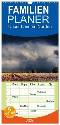 Cover Familienplaner 2026 - Unser Land im Norden mit 5 Spalten (Wandkalender, 21 x 45 cm) CALVENDO