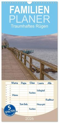 Cover Familienplaner 2026 - Traumhaftes Rügen mit 5 Spalten (Wandkalender, 21 x 45 cm) CALVENDO