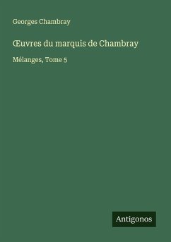 Cover ¿uvres du marquis de Chambray