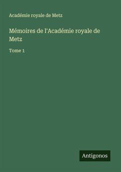 Cover Mémoires de l'Académie royale de Metz