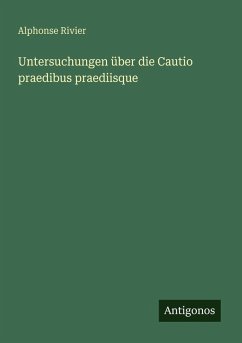 Cover Untersuchungen über die Cautio praedibus praediisque