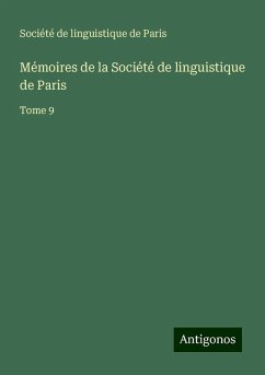 Cover Mémoires de la Société de linguistique de Paris