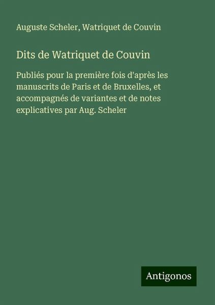 Dits de Watriquet de Couvin Dits de Watriquet de Couvin