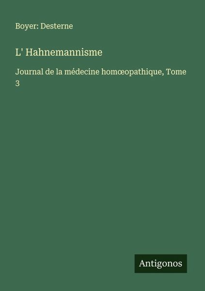 L' Hahnemannisme L' Hahnemannisme
