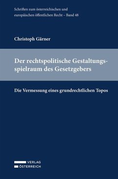 Cover Der rechtspolitische Gestaltungsspielraum des Gesetzgebers