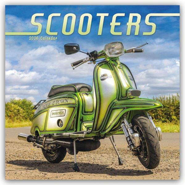 Scooters - Motorroller 2026 - Wand-Kalender - BrownTrout / Flechsig