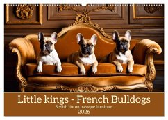 Cover Little kings - French Bulldogs (Wall Calendar 2026 DIN A2 landscape), CALVENDO 12 Month Wall Calendar