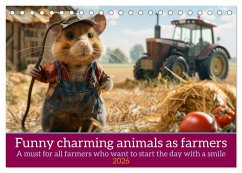 Funny charming animals as farmers (Desk Calendar 2026 DIN A5 landscape), CALVENDO 12 Month DeskCalendar