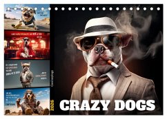 Cover Crazy dogs COOL SAYINGS (Desk Calendar 2026 DIN A5 landscape), CALVENDO 12 Month DeskCalendar