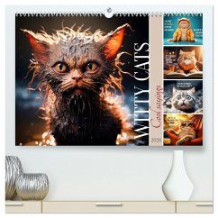 WITTY CATS Cool sayings (High Quality Premium Wall Calendar 2026 DIN A2 landscape),CALVENDO 12 Month Wall Calendar