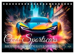 Cover COOL SPORTSCARS Breathtaking AI-generated speedsters (Desk Calendar 2026 DIN A5 landscape), CALVENDO 12 Month DeskCalendar