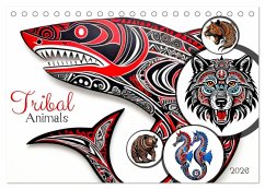 Tribal animals (Desk Calendar 2026 DIN A5 landscape), CALVENDO 12 Month DeskCalendar