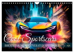 Cover COOL SPORTSCARS Breathtaking AI-generated speedsters (Wall Calendar 2026 DIN A4 landscape), CALVENDO 12 Month Wall Calendar