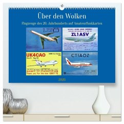 Cover Über den Wolken - Flugzeuge des 20. Jahrhunderts auf Amateurfunkkarten (hochwertiger Premium Wandkalender 2026 DIN A2 quer), Kunstdruck in Hochglanz