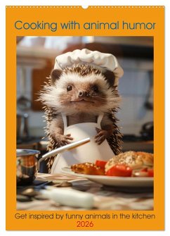 Cooking with animal humor (Wall Calendar 2026 DIN A2 portrait), CALVENDO 12 Month Wall Calendar Cooking with animal humor (Wall Calendar 2026 DIN A2 portrait), CALVENDO 12 Month Wall Calendar