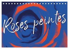 Cover Roses peintes (Calendrier de bureau 2026 DIN A5 vertical), CALVENDO calendrier mensuel
