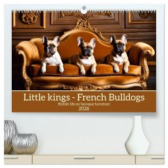 Cover Little kings - French Bulldogs (High Quality Premium Wall Calendar 2026 DIN A2 landscape),CALVENDO 12 Month Wall Calendar