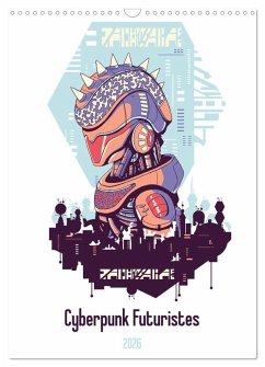 Cover Cyberpunk Futuristes (Calendrier mural 2026 DIN A3 horizontal), CALVENDO calendrier mensuel