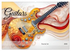 Guitars Fractal Art (Wall Calendar 2026 DIN A2 landscape), CALVENDO 12 Month Wall Calendar
