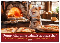 Funny charming animals as pizza chef (Wall Calendar 2026 DIN A2 landscape), CALVENDO 12 Month Wall Calendar Funny charming animals as pizza chef (Wall Calendar 2026 DIN A2 landscape), CALVENDO 12 Month Wall Calendar