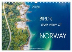 Bird's eye view of Norway (Wall Calendar 2026 DIN A3 landscape), CALVENDO 12 Month Wall Calendar