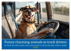 Funny charming animals as truck drivers (Wall Calendar 2026 DIN A3 landscape), CALVENDO 12 Month Wall Calendar