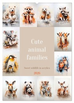 Cover Cute animal families (Wall Calendar 2026 DIN A2 portrait), CALVENDO 12 Month Wall Calendar
