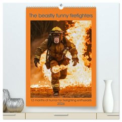 The beastly funny firefighters (High Quality Premium Wall Calendar 2026 DIN A2 portrait),CALVENDO 12 Month Wall Calendar