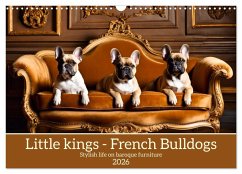 Cover Little kings - French Bulldogs (Wall Calendar 2026 DIN A3 landscape), CALVENDO 12 Month Wall Calendar