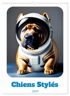 Chiens stylés (Calendrier mural 2026 DIN A3 horizontal), CALVENDO calendrier mensuel