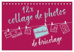 Cover 12 x collage de photos - calendrier de bricolage (Calendrier de bureau 2026 DIN A5 vertical), CALVENDO calendrier mensuel