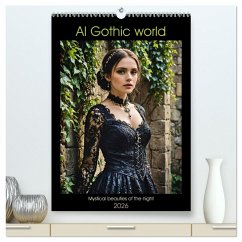 Cover AI Gothic world - Mystical beauties of the night (High Quality Premium Wall Calendar 2026 DIN A2 portrait),CALVENDO 12 Month Wall Calendar