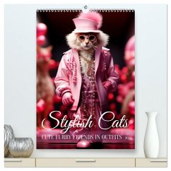 Stylish cats (High Quality Premium Wall Calendar 2026 DIN A2 portrait),CALVENDO 12 Month Wall Calendar