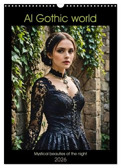 Cover AI Gothic world - Mystical beauties of the night (Wall Calendar 2026 DIN A3 portrait), CALVENDO 12 Month Wall Calendar