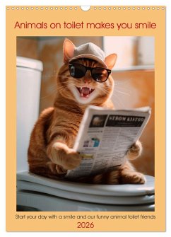 Animals on toilet makes you smile (Wall Calendar 2026 DIN A3 portrait), CALVENDO 12 Month Wall Calendar Animals on toilet makes you smile (Wall Calendar 2026 DIN A3 portrait), CALVENDO 12 Month Wall Calendar