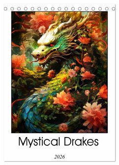 Mystical Drakes (Desk Calendar 2026 DIN A5 portrait), CALVENDO 12 Month DeskCalendar