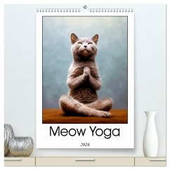 Cover Meow Yoga (High Quality Premium Wall Calendar 2026 DIN A2 portrait),CALVENDO 12 Month Wall Calendar