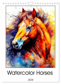 Watercolor Horses (Wall Calendar 2026 DIN A4 portrait), CALVENDO 12 Month Wall Calendar