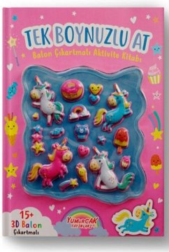 Cover Tek Boynuzlu At Balon Cikartmali Aktivite Kitabi