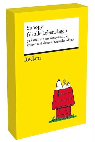 Snoopy für alle Lebenslagen. 52 Karten mit Antworten auf die großen und kleinen Fragen des Alltags (Kartenbox) Snoopy für alle Lebenslagen. 52 Karten mit Antworten auf die großen und kleinen Fragen des Alltags (Kartenbox)