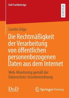 Cover Die Rechtmäßigkeit der Verarbeitung von öffentlichen personenbezogenen Daten aus dem Internet