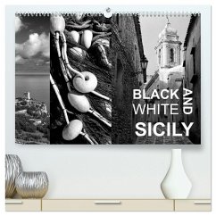 Cover Black and White Sicily (High Quality Premium Wall Calendar 2026 DIN A2 landscape),CALVENDO 12 Month Wall Calendar