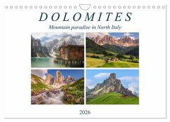 Dolomites, mountain paradise in North Italy (Wall Calendar 2026 DIN A4 landscape), CALVENDO 12 Month Wall Calendar