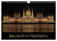 Cover Danube River Nightlights (Wall Calendar 2026 DIN A4 landscape), CALVENDO 12 Month Wall Calendar