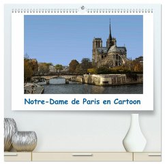 Cover Notre-Dame de Paris en Cartoon (Calendrier mural 2026 DIN A2 vertical) calendrier de bureau