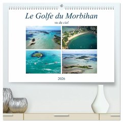 Le Golfe du Morbihan vu du ciel (Calendrier mural 2026 DIN A2 vertical) calendrier de bureau